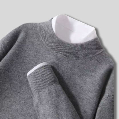 Halbhals-Strickpullover