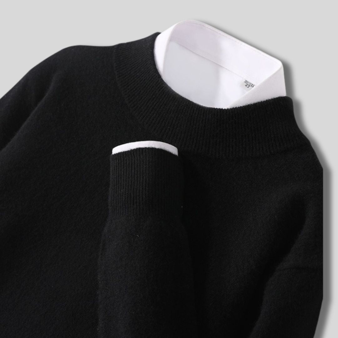 Halbhals-Strickpullover