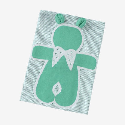 Weiche Strickdecke mit Hasenmotiv