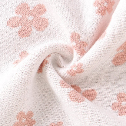 Baby Strick-Strampler mit Blumen
