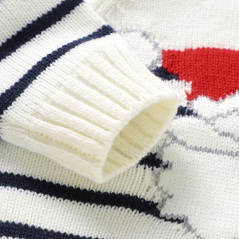 Baby Weihnachts-Strickpullover mit Santa