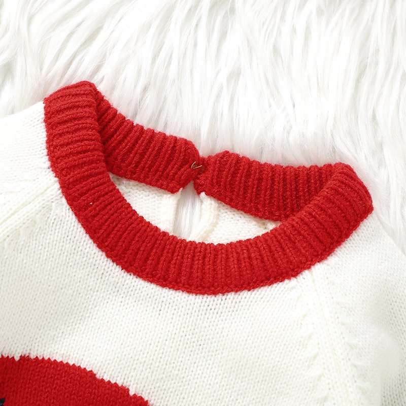 Baby Weihnachts-Strickpullover mit Santa
