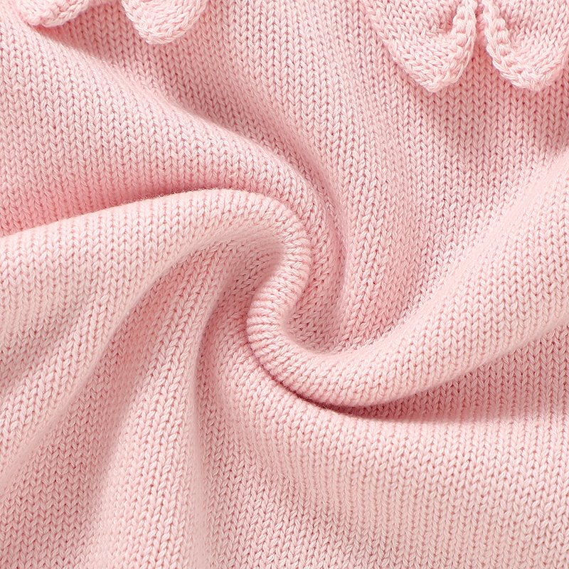 Baby-Mädchen Strick-Strampler mit Schleife