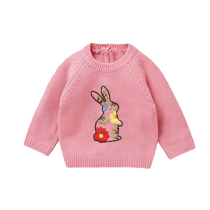 Handbestickter Babypullover