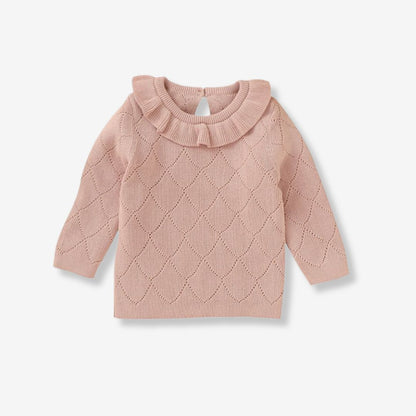 Baby-Mädchen Baumwoll-Strickpullover