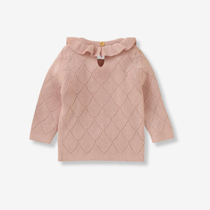 Baby-Mädchen Baumwoll-Strickpullover