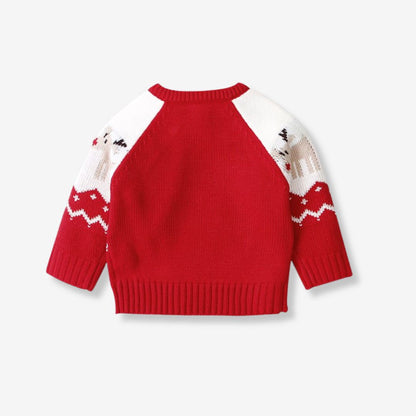Baby-Strickpullover – Weihnachts-Cartoon