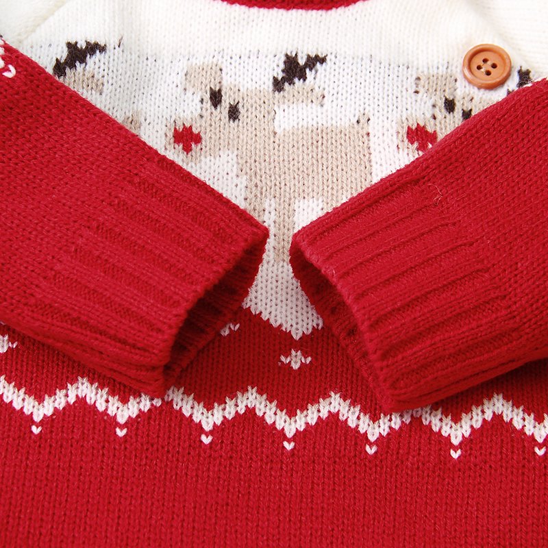 Baby-Strickpullover – Weihnachts-Cartoon