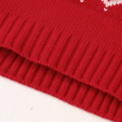 Baby-Strickpullover – Weihnachts-Cartoon