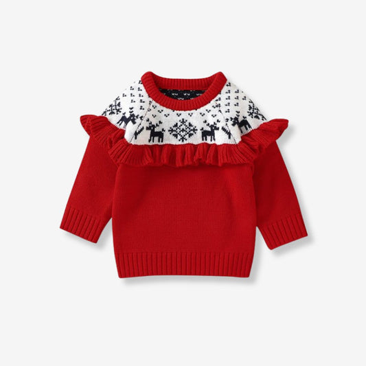 Weihnachts-Strickpullover für Babys