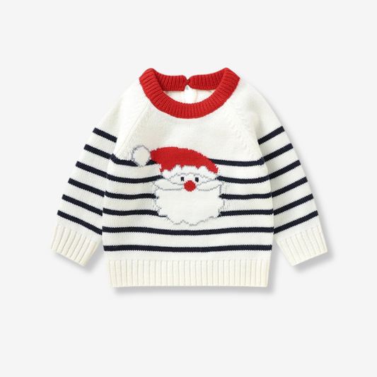 Baby Weihnachts-Strickpullover mit Santa